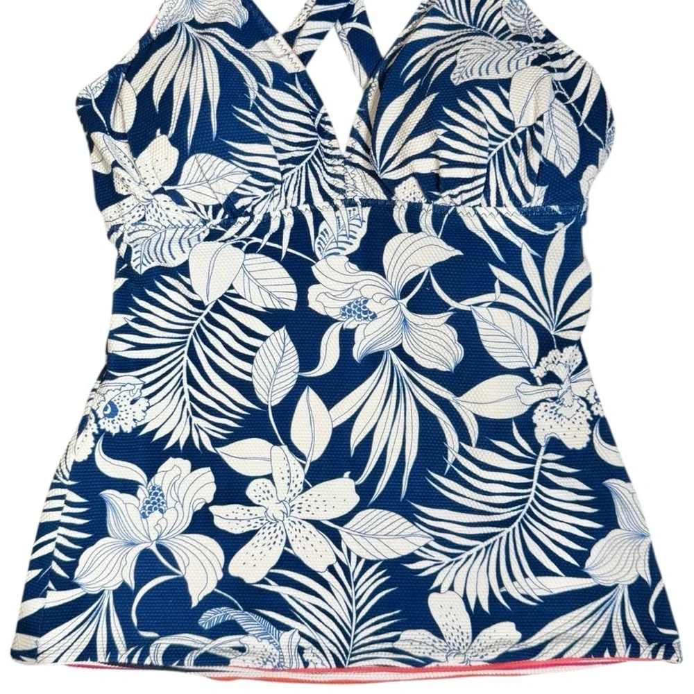 Tommy Bahama Island Cays Blooms Reversible Crossback Tankini Top